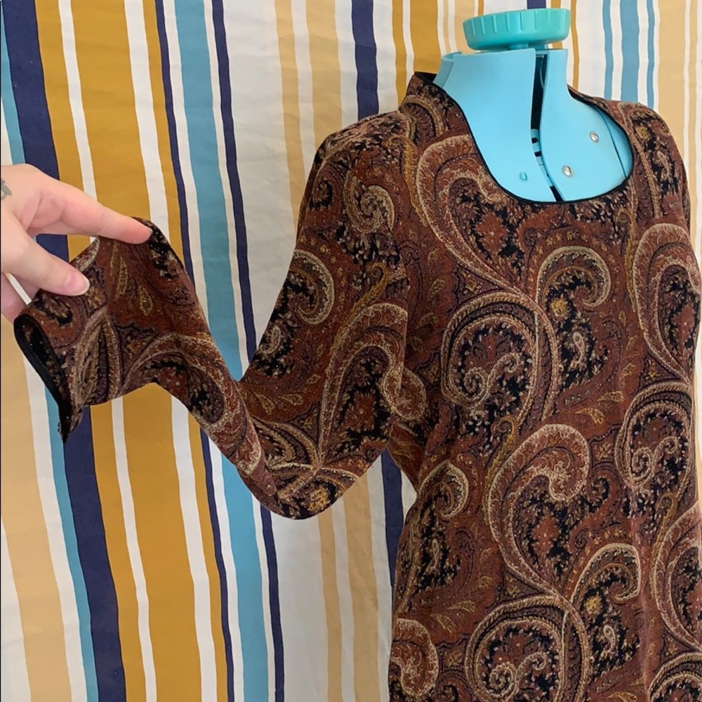 Super Cute True Vintage Hand Made Paisley Dress View 4